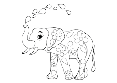 Elefant tegning