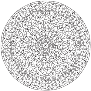 Svær mandala til voksne nr. 1