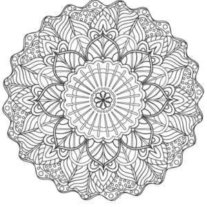 Svær mandala til voksne nr. 2