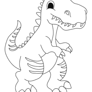 Glad T-Rex dinosaur tegning