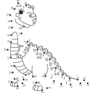 Prik til prik dinosaur for børn